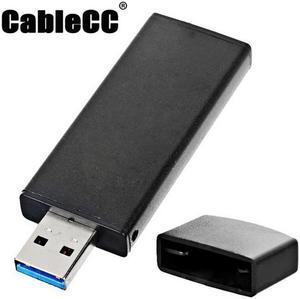 Cablecc 42mm NGFF M2 SSD  to USB 3.0 External PCBA Conveter Adapter Card Flash Disk Type with Black Case