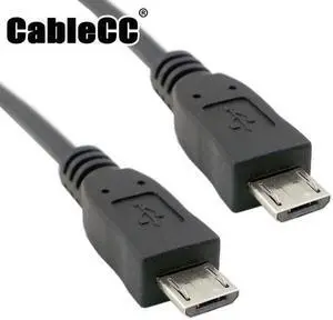 Cablecc Micro USB male to Micro USB Male data charger cable 100cm for S4 i9500 Note2 N7100 Mobile Phone & Tablet