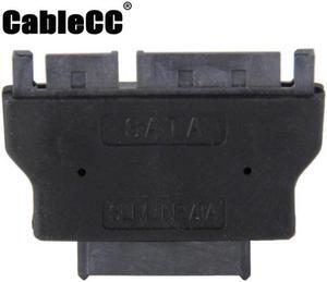 Cablecc  SATA 22 /Male to slimline SATA 13 Female laptop CD-ROM convertor adapter