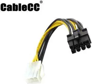 Cablecc  PCI-E PCI Express 6 Pin Male to 8 Pin Female Video Card Extension Power Cable