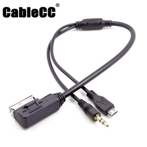 Universal AUX Media Interface USB Adapter Cable For Mercedes-Benz (A, B, C, E, CLS, GLK, SL, SLK Class) - AMI MP3 Flash Drive Connector