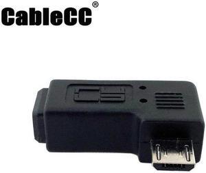 Cablecc 90 degree right angled MINI USB Female to MICRO USB Male Data sypc power ADAPTER