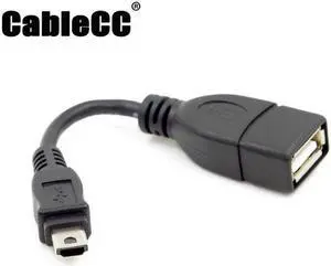 Cablecc VMC-UAM1 USB 2.0 OTG Cable Mini A Type Male  to USB Female Host for Sony Handycam & PDA & Phone
