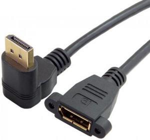 Xiwai DisplayPort Display Port Male to Female 90 Degree  Down Angled Extension Cable