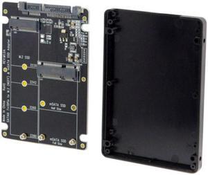 Xiwai 2 in 1 Combo M.2 NGFF B-key & mSATA SSD to SATA 3.0 Adapter Converter Case Enclosure