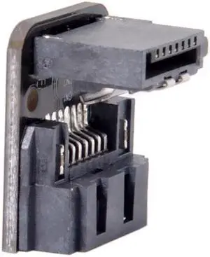 Jimier Cable SATA 7Pin Female to 7pin Male 90 Degree Down Angled Adapter Mainboard Motherboard for Desktops SSD HDD
