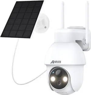ANRAN Security Cameras Wireless Outdoor,2.4G WiFi,Continuous Power With Solar,Human&Vehicle Detection,360°Surveillance,No Blind,Color Night Vision, Two Way Talk,Q3-W