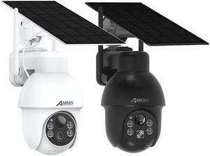 ANRAN 2K 3MP Wireless Outdoor Surveillance Camera Kit, Colour Night Vision, Two-Way Audio, PIR Human Detection, free APP CloudEdge or ANRAN, Q3, white and black