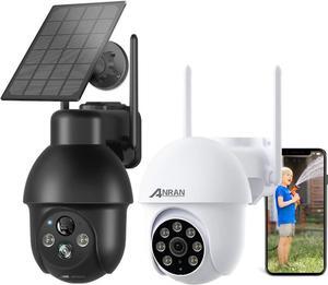 ANRAN 2K 3MP Wireless outdoor surveillance camera, PIR human detection, Q3, black+ 5MP Security Camera Outdoor, Motion tracking, IP66 Waterproof, P3