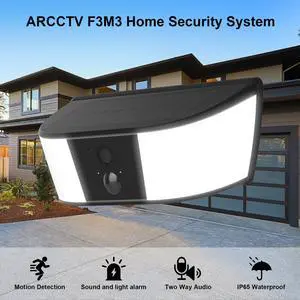 ANRAN F3M3 Surveillance Camera - Lifetime Free 6-Second Recording, Smart Light Control, 3MP HD, PIR Human Detection, 2-Way Audio, 3 Night Vision Modes, Smart Alarm Siren, Cloud & SD Storage