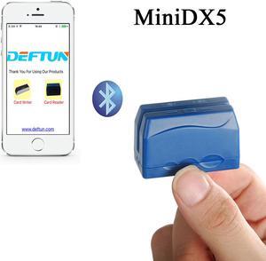 Deftun MiniDX5 Bluetooth Wireless Magnetic Credit Card Reader Data Collector for iPhone, iPad and Android