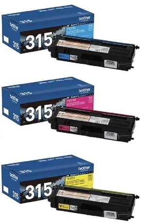 Brother TN-315CMY DCP-9050 9055 9270 HL-4140 4150 4570 MFC-9460 9465 9560 9970 Toner Cartridge set (Cyan Magenta Yellow, 3-Pack) in Retail Packaging Brother TN-315CMY DCP-9050 9055 9270 HL-4140 4150 4570 MFC-9460 9465 9560 9970 Toner Cartridge set (Cyan Magenta Yellow, 3-Pack) in Retail Packaging