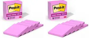 Post-it Super Sticky Notes 3x3in 5-Pad Pack (2-Pack) Post-it Super Sticky Notes 3x3in 5-Pad Pack (2-Pack)