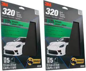 3M Wetordry Sandpaper 320 Grit 9x11in 5 Sheets (32040) 3M Wetordry Sandpaper 320 Grit 9x11in 5 Sheets (32040)