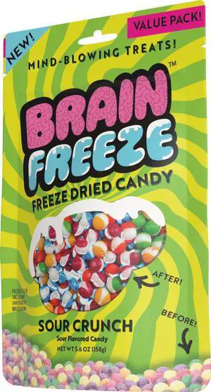 BRAIN FREEZE Sour Crunch Candy 5.6oz BRAIN FREEZE Sour Crunch Candy 5.6oz