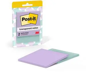 Post-it Transparent Notes 2.8x2.8in 2 Pads Post-it Transparent Notes 2.8x2.8in 2 Pads