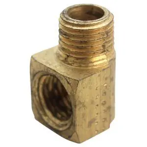 Homeplus+ 1/8 in. FPT x 1/8 in. MPT Brass 90° Elbow Homeplus+ 1/8 in. FPT x 1/8 in. MPT Brass 90° Elbow