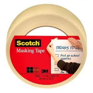 Scotch Masking Tape Tan 3438 1.5in x 55yd Scotch Masking Tape Tan 3438 1.5in x 55yd