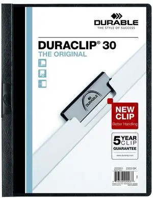 Durable DURACLIP Report Cover, Letter, 30 Pages, 25 Pack Durable DURACLIP Report Cover, Letter, 30 Pages, 25 Pack