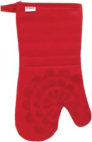 T-Fal Silicone Cotton Oven Mitt 12.75x7 Red T-Fal Silicone Cotton Oven Mitt 12.75x7 Red