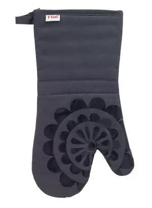T-Fal Oven Mitt Silicone Medallion Charcoal Grey 12.75x7 T-Fal Oven Mitt Silicone Medallion Charcoal Grey 12.75x7