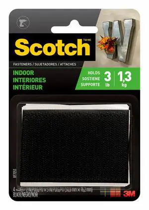 Scotch Multi-Purpose Fasteners 2x3in Black Scotch Multi-Purpose Fasteners 2x3in Black