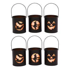 Gerson 4.5" Metal Lighted Halloween Decor, 3 Pack Gerson 4.5" Metal Lighted Halloween Decor, 3 Pack