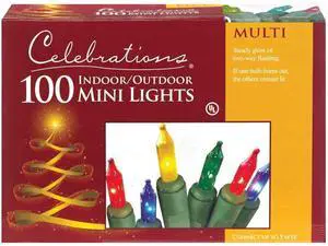 Celebrations Mini Light Set 100 Lights Model 4001-71 22.5ft Celebrations Mini Light Set 100 Lights Model 4001-71 22.5ft