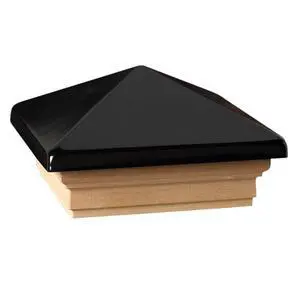 Deckorators Black Post Cap 72396, 4x4 Treated Base Deckorators Black Post Cap 72396, 4x4 Treated Base