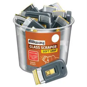 ALLWAY Soft-Grip Retractable Glass Scraper 1.5 in ALLWAY Soft-Grip Retractable Glass Scraper 1.5 in