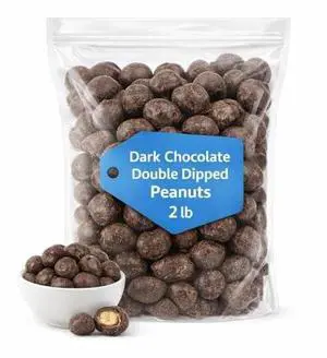 Double Dipped Dark Chocolate Peanuts 2 lb Double Dipped Dark Chocolate Peanuts 2 lb