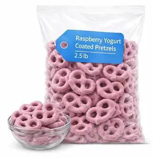 Raspberry Yogurt Coated Pretzels 2.5 lb Bag Raspberry Yogurt Coated Pretzels 2.5 lb Bag