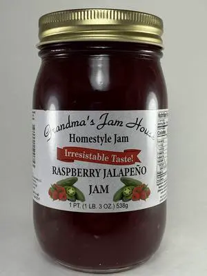 Grandma's Jam House Raspberry Jalapeno Jam 1 Pint Grandma's Jam House Raspberry Jalapeno Jam 1 Pint