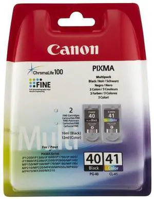 Canon PG-40 CL-41 Ink Cartridge Set 1-Pack Canon PG-40 CL-41 Ink Cartridge Set 1-Pack