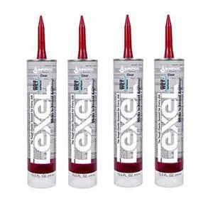 Sashco Lexel 13010 Clear Adhesive Caulk 10.5oz 4-Pack Sashco Lexel 13010 Clear Adhesive Caulk 10.5oz 4-Pack