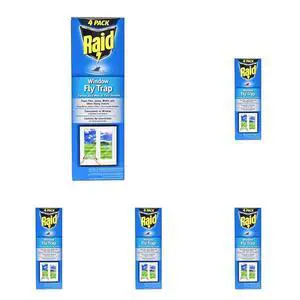 Raid Window Fly Traps, 4 Traps, 5 Pack Raid Window Fly Traps, 4 Traps, 5 Pack