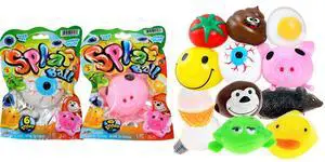 JA-RU Splat Ball Squishy Fidget Balls 2-Pack 5303-2slp JA-RU Splat Ball Squishy Fidget Balls 2-Pack 5303-2slp