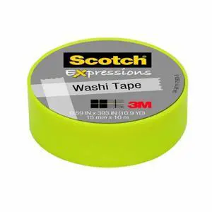 Scotch Expressions Washi Tape 6-Pack, Pastel Green, .59in x 393in Scotch Expressions Washi Tape 6-Pack, Pastel Green, .59in x 393in