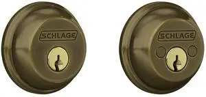 Schlage B62N609 Double Cylinder Deadbolt, Brass Schlage B62N609 Double Cylinder Deadbolt, Brass