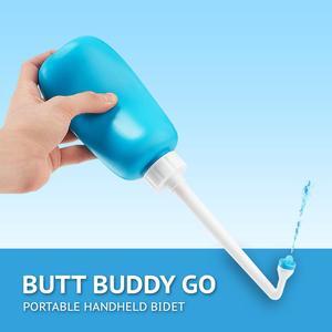 BUTT BUDDY Go - Portable Handheld Bidet & Fresh Water Bottle Sprayer (Perfect for Home, Travel, Outdoors | Retractable Nozzle, Soft-Squeeze Plastic, Large Volume | Carry Bag Included)