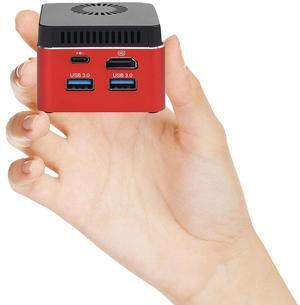 Mini PC NUC Box PC Pre-Installed System Intel J4125 4C/4T 8GB 256GB, Mini Desktop Computer 4K HD/ WiFi5.0/BT5.0/USB3.0/Type-C/TF Slot for Business/Home Theater