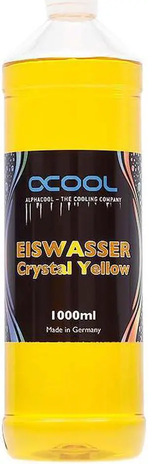 Alphacool Eiswasser Crystal Premixed PC Coolant (for Long-term Use), 1000ml, Yellow