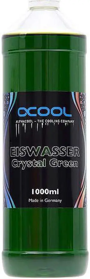 Alphacool Eiswasser Crystal Premixed PC Coolant (for Long-term Use), 1000ml, Green