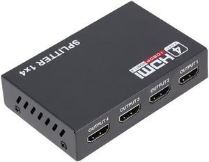 HDMI 1-4 Converter 1 in 4 out HD Video Splitter Adapter 1080P HDMI Splitter 1 to 4 Black