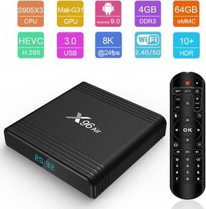 X96Air 4K 8K Android TV Box  4G / 64G WiFi Bluetooth HD Android TV Box Network Player for Netflix Youtube