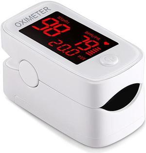 Digital LED Fingertip Pulse Oximeter SPO2 PR PI Pulse Rate Oxygen Monitor Monitor Finger clip Monitor-White
