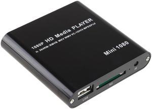 KINGZONE Mp021 Mini 1080p HD HDMI Multimedia Hard Disk Player MKV / TS / RMVB BLACK