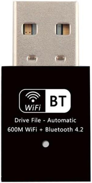 KINGZONE WiFi Driver Free 600M + Bluetooth 4.2 Audio Receiver Transmitter 2 in 1 Dual Band Wireless Network Card USB