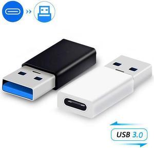 USB-C Female to USB3.0 A Male Data/Charging Adapter(2 pack) White