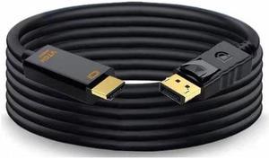 Displayport to HDMI, KINGZONE 4K DP++ to HDMI Cable Gold-Plated High Speed (4K 60Hz, Passive) Video Display Cord Compatible for Lenovo Dell HP ASUS Monitor Projector Computer, 6ft.